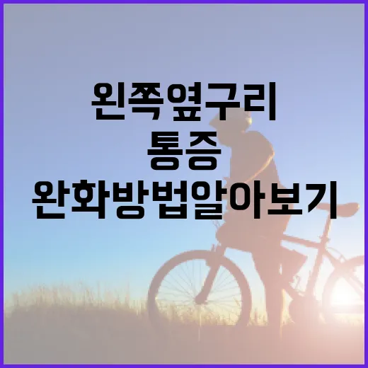 왼쪽 옆구리 통증, 이유와 완화 방법 알아보기 - 요약