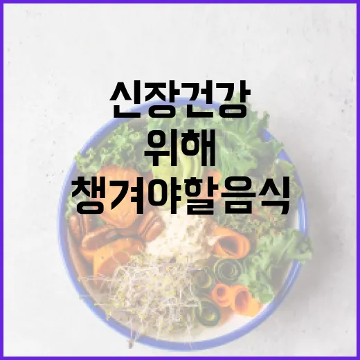 신장 건강을 위해 꼭 챙겨야 할 음식들 - 요약
