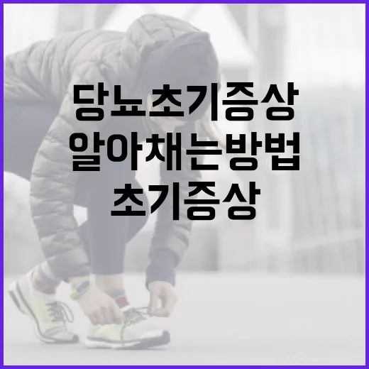 당뇨 초기증상 알아채는 방법 - 요약