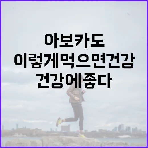 아보카도, 이렇게 먹으면 건강에 좋다! - 요약