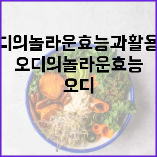 오디의 놀라운 효능과 활용법 - 요약