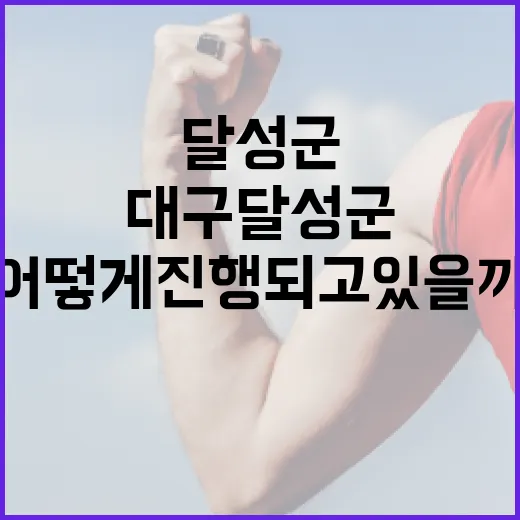 대구 달성군 여론조사, 어떻게 진행되고 있을까? - 요약