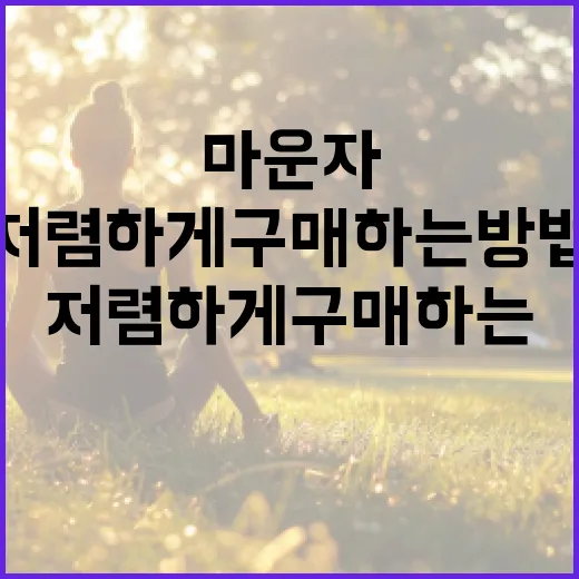 마운자를 저렴하게 구매하는 방법
