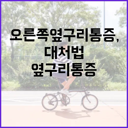 오른쪽 옆구리 통증, 알아두면 도움 되는 대처법 - 요약