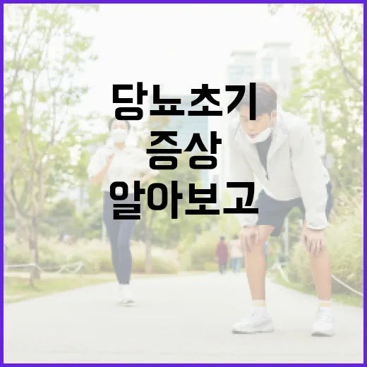당뇨 초기증상 알아보고 관리하는 방법 - 요약