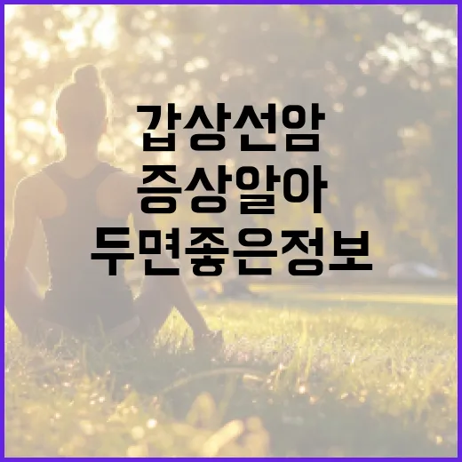갑상선암 증상 알아보기: 알아두면 좋은 정보 - 요약