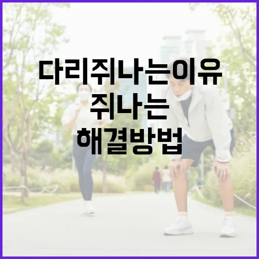 다리 쥐나는 이유와 해결 방법: 알아두면 좋은 정보 - 요약