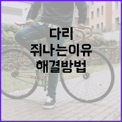 다리가 쥐나는 이유와 해결 방법 - 요약