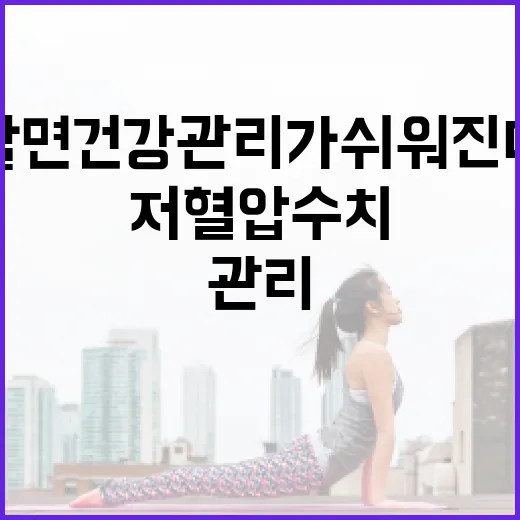 저혈압 수치를 알면 건강 관리가 쉬워진다 - 요약