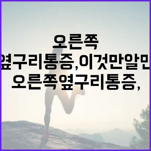 오른쪽 옆구리 통증, 이것만 알면 안심! - 요약