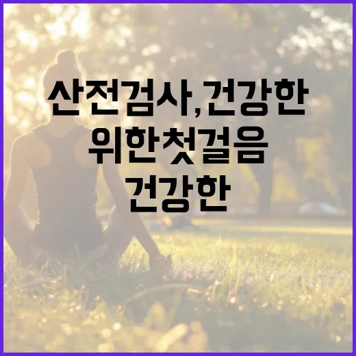 산전검사, 건강한 미래를 위한 첫 걸음 - 요약