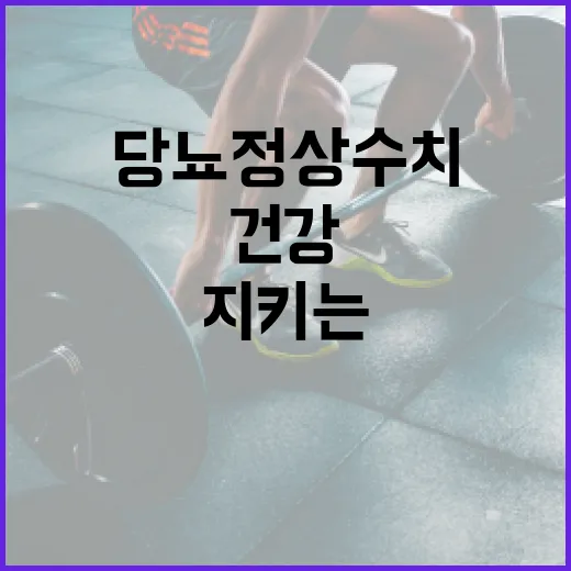 당뇨 정상수치 알아보고 건강 지키는 방법 - 요약