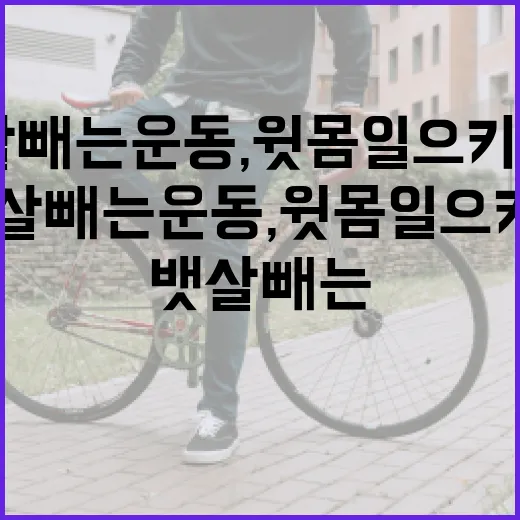 뱃살빼는운동, 윗몸일으키기만 계속하고 계신가요? - 요약