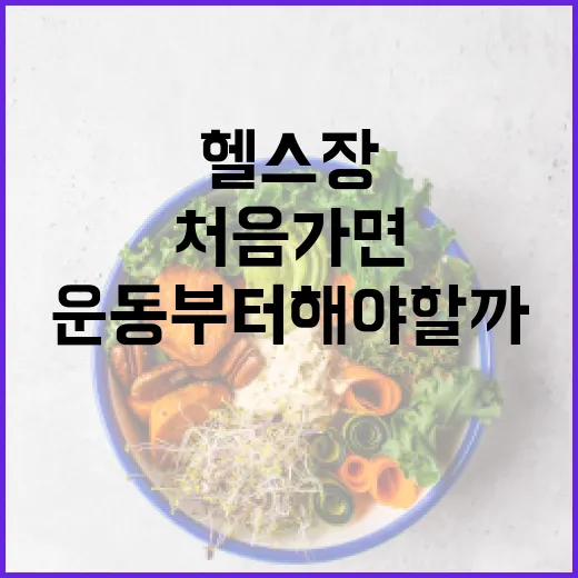 헬스장, 처음 가면 어떤 운동부터 해야 할까요? - 요약