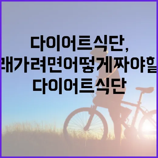 다이어트식단, 굶지 않고 오래 가려면 어떻게 짜야 할까요? - 요약
