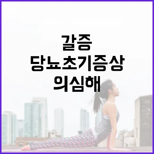 당뇨초기증상, 피곤함과 갈증만으로도 의심해야 할까요? - 요약