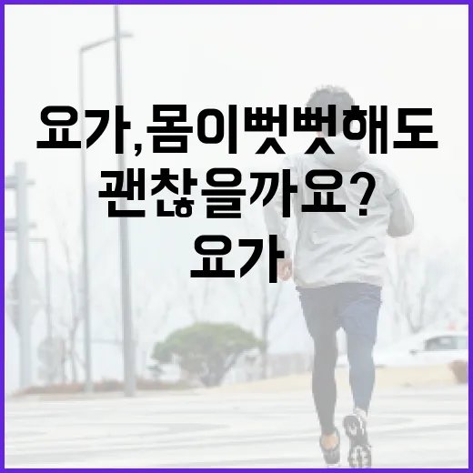요가, 몸이 뻣뻣해도 시작해도 괜찮을까요? - 요약