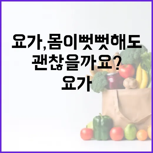 요가, 몸이 뻣뻣해도 시작해도 괜찮을까요? - 요약