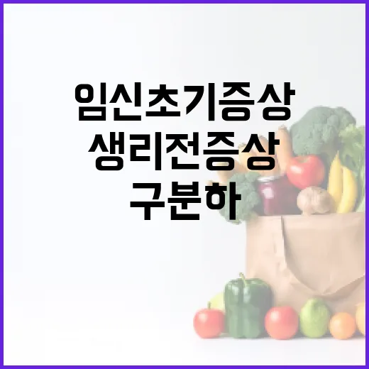 임신 초기증상, 생리 전 증상과 어떻게 구분하고 계신가요? - 요약