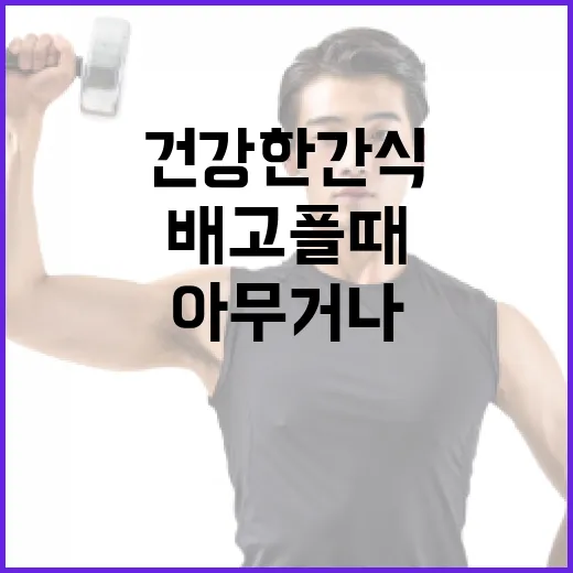 건강한간식, 배고플 때마다 아무거나 먹고 계신가요? - 요약