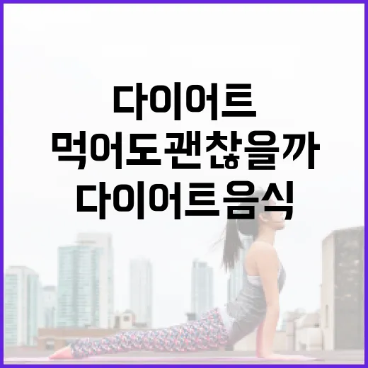 맛있는다이어트음식, 배부르게 먹어도 괜찮을까요? - 요약