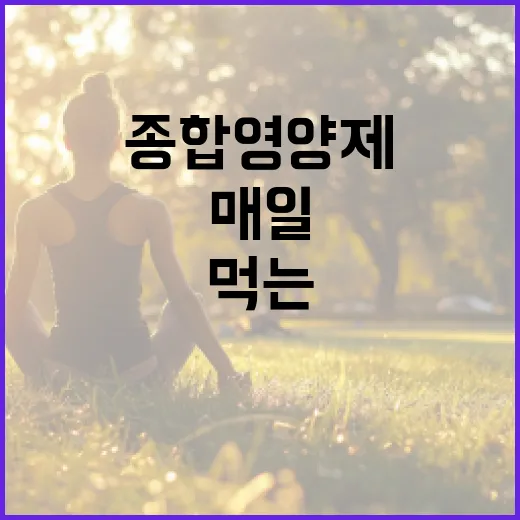 종합영양제, 매일 먹는 게 정말 필요할까요? - 요약
