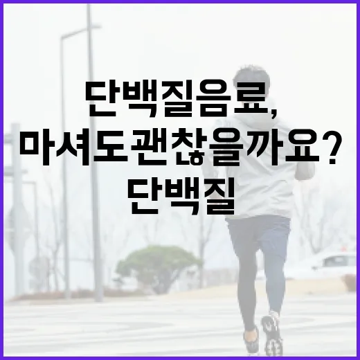 단백질음료, 매일 마셔도 괜찮을까요? - 요약