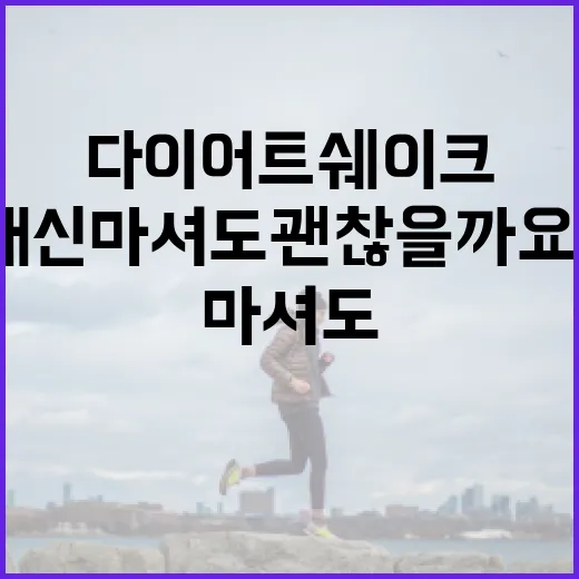 다이어트쉐이크, 식사 대신 마셔도 괜찮을까요? - 요약