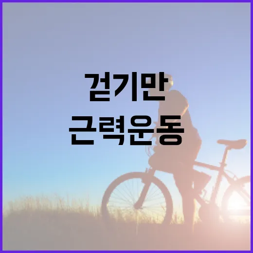 근력운동, 걷기만 하는 분에게도 꼭 필요할까요? - 요약