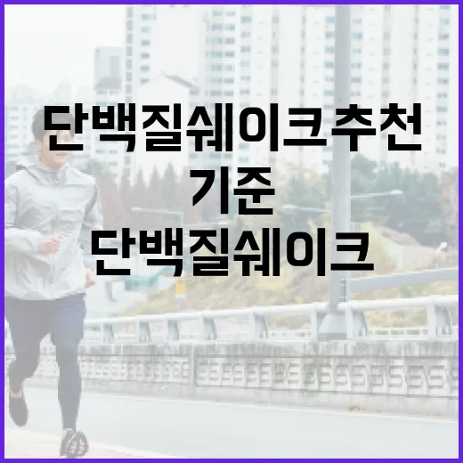단백질쉐이크추천, 내 몸에는 어떤 기준으로 고르면 좋을까요? - 요약
