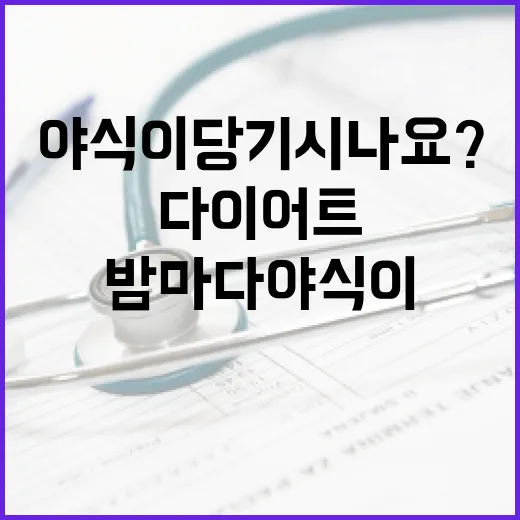 다이어트 중인데 밤마다 야식이 당기시나요? - 요약