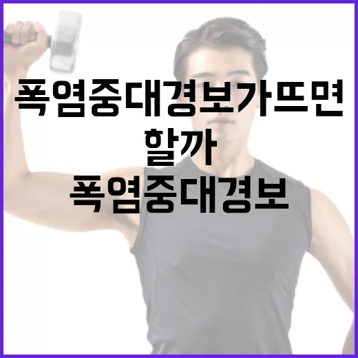 폭염중대경보가 뜨면 우리 몸은 어디부터 조심해야 할까요? - 요약