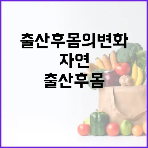 출산 후 몸의 변화, 어디까지 자연스러운 걸까요? - 요약