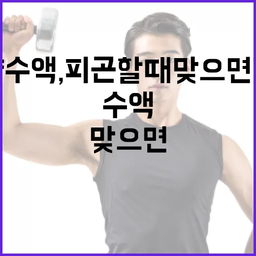영양수액, 피곤할 때 맞으면 정말 달라질까요? - 요약