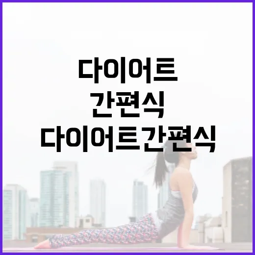 다이어트간편식, 바쁠 때 정말 괜찮은 선택일까요? - 요약