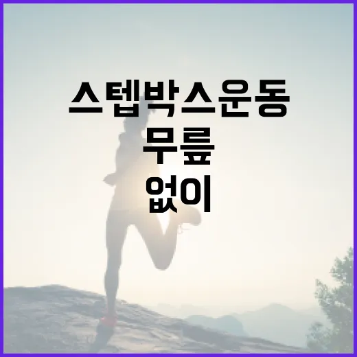 스텝박스운동, 무릎에 무리 없이 시작하려면 어떻게 해야 할까요? - 요약
