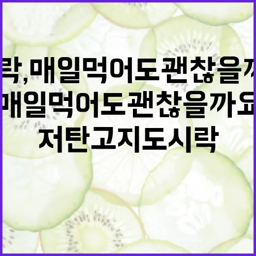 저탄고지도시락, 매일 먹어도 괜찮을까요? - 요약