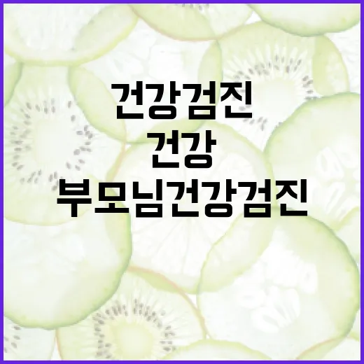 부모님건강검진, 무엇부터 챙기면 덜 놓칠까요? - 요약