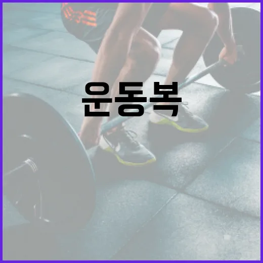 운동복, 땀만 잘 마르면 괜찮다고 생각하고 계신가요? - 요약