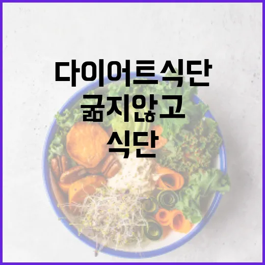 다이어트식단, 굶지 않고 오래 가려면 어떻게 먹어야 할까요? - 요약