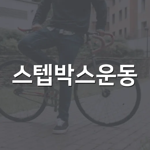 스텝박스운동, 무릎 걱정이 있는데 해도 괜찮을까요? - 요약