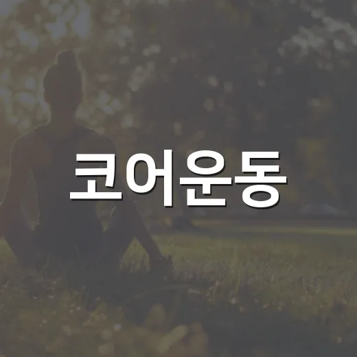 코어운동, 허리 아플 때도 해도 괜찮을까요? - 요약