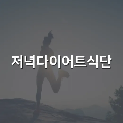 저녁다이어트식단, 굶지 않고도 가볍게 먹을 수 있을까요? - 요약