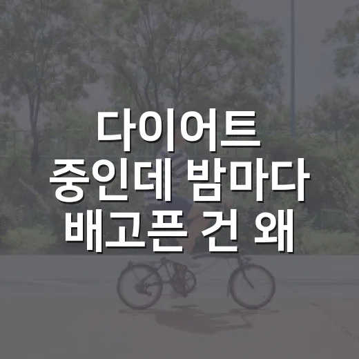 다이어트 중인데 밤마다 배고픈 건 왜일까요? - 요약