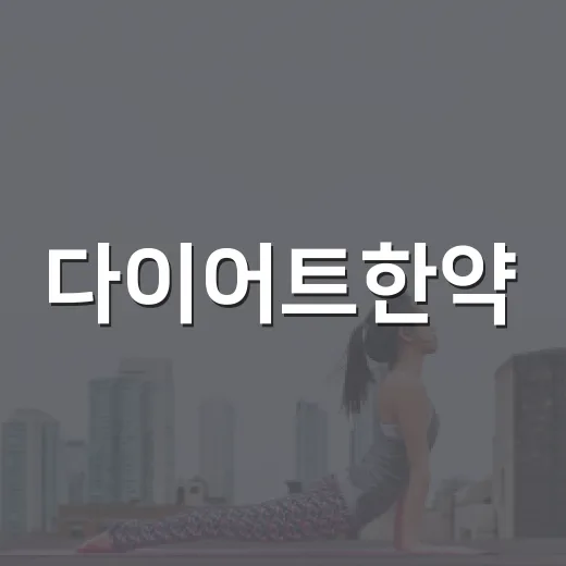 다이어트한약, 살 빼는 데 정말 괜찮을까요? - 요약