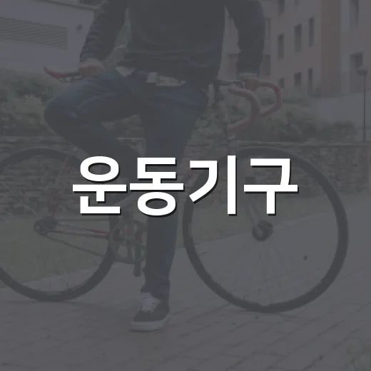 운동기구, 집에 하나만 둔다면 무엇부터 고르면 좋을까요? - 요약
