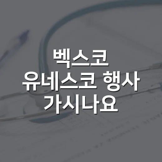 벡스코 유네스코 행사 가시나요? 오래 걷는 날 몸은 어떻게 챙기면 좋을까요? - 요약