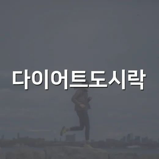 다이어트도시락, 정말 살 빼는 데 도움이 되고 계신가요? - 요약