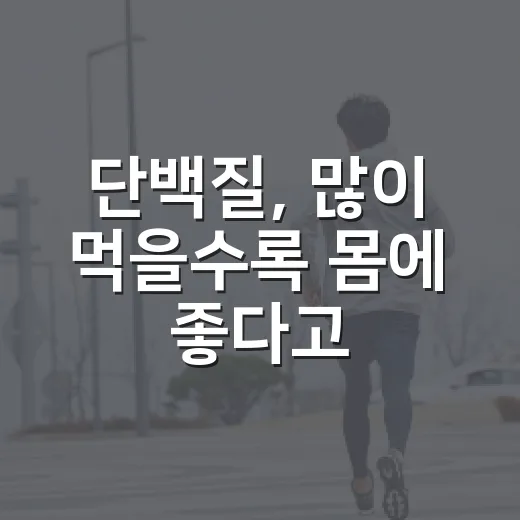 단백질, 많이 먹을수록 몸에 좋다고 생각하고 계신가요? - 요약