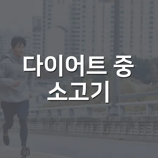 다이어트 중 소고기, 정말 먹어도 괜찮을까요? - 요약